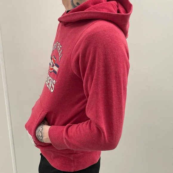 🏒 Youth XL Montreal Canadiens Red Hoodie Sweater by The Original Retro Brand 🏒 - Picture 3 of 12